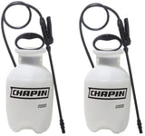 Chapin 22000 Made in USA Value Pack of 2 Units, 1 Gallon Lawn and Garden Pump Pressured Sprayer, for Spraying Plants, Garden Watering, Lawns, Weeds and Pests, Translucent White