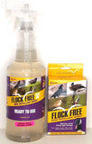 Flock Free Bird Repellent Ready Spray Bundle, Ready to Use Bird Spray 32oz + Concentrate 4oz for Refill