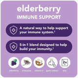 Vitamin Bounty Elderberry Organic Elderberry Capsules for Adults - Elderberry Vitamin C and Zinc Supplement, & Echinacea, Immune System Support, Advanced 5-in-1 Blend, Non-GMO - 60 Capsule