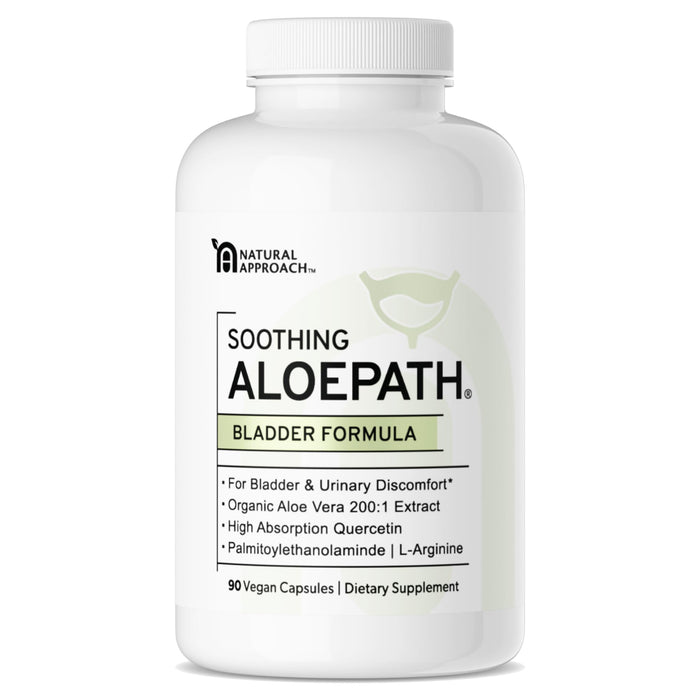 ALOEPATH | For Bladder Discomfort & Urinary Tract Health | Maximum Strength Organic 200:1 Aloe Vera Extract - 220,000mg Equivalence | Palmitoylethanolamide, Quercetin & L-Arginine | 90 Capsules