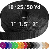 TECEUM 1 Inch Webbing – Black – 50 Yards – 1” Webbing for Climbing Outdoors Indoors Crafting DIY nw