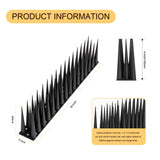 OFFO Bird Spikes Pigeon Outdoor Deterrent Spikes for Cat Keep Birds Raccoon Woodpecker Away Covers 20 Feet(610cm), Black