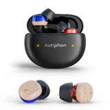 Autiphon Advanced Rechargeable Digital Hearing Aids for Seniors Adults with Noise Cancelling, Mini CIC Hearing Devices with Charging Case for 125 hrs Back-up Power, Pair
