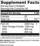 Essential Elements Omega-3 Fish Oil Supplement with EPA & DHA | Fatty Acids for Immune, Heart & Cognitive Support | 60 Softgels