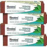 Himalaya Botanique Whitening Complete Care Toothpaste, Teeth Whitening, Fights Plaque, Fluoride Free, No Artificial Flavors, SLS Free, Cruelty Free, Foaming, Simply Mint Flavor, 5.29 Oz, 4 Pack