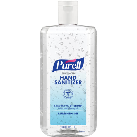 Purell Advanced Hand Sanitizer Refreshing Gel, 1-Liter Flip-Cap Bottle