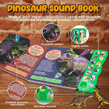 Dinosaur Toys,Dinosaur Sound Book with Pack of 12 Toy Figures,Realistic Roars,Interactive Perfect for Kids Dinosaurs Educational Toys for 3 4 5 6Year Old Boys&Girls