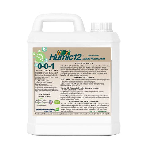12% Humic Acid for Lawns Bio-Stimulant Liquid Fertilizer - 1 Gallon Covers 14,222 Square Feet - Increased Root Growth, Nutrient Uptake and Soil Structure
