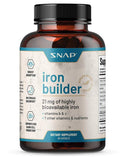 Natural Blood Builder Iron Supplements, 21mg Iron Pills to Increase Energy, Metabolism & Digestion, Absorbs Quickly Vitamins Organic Nutrients (60 Capsules)