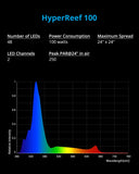 NICREW 100 Watts Aquarium LED Reef Light, Dimmable Full Spectrum Marine LED for Saltwater Coral Fish Tanks