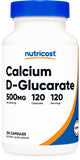 Nutricost Calcium D-Glucarate 500mg, 120 Capsules - Gluten Free, Non-GMO, Vegetarian Friendly