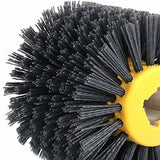 YKLP 5 Inch Abrasive Nylon Drawing Wheel,Drum Burnishing Brush for Wooden Furniture Floor Polishing 120 Grit