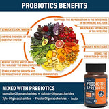 Probiotics for Men and Women - Organic Prebiotic Probiotic Supplement 100 Billion CFU 27 Strains for Gut Digestive & Immune Health, Supports Diarrhea Gas Bloating丨60 Caps