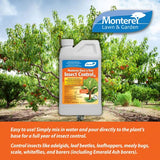 Monterey - Once A Year Insect Control II - Systemic Insecticide Absorbed Through Roots Into Plant, Systemic Granules - 1 Quart