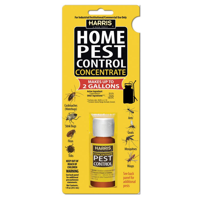 Harris Home Pest Control, 2-Gallon Concentrate - Kills Roaches, Ants, Stink Bugs, Fleas, Ticks, Gnats, Mosquitos, Wasps and More