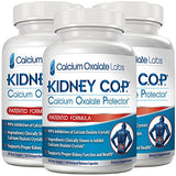 Kidney COP Calcium Oxalate Protector 120 Capsules, Patented Kidney Support for Calcium Oxalate Crystals, Helps Stops Recurrence of Stones, Stronger Than Chanca Piedra Stone Breaker Supplements 3 Pack
