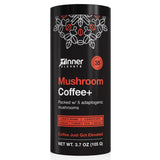 Mushroom Coffee with 5 Adaptogenic Mushrooms - Upgraded Coffee Alternative with Half Caffeine - Arabica Coffee with Lion's Mane, Cordyceps, Chaga, Reishi, Turkey Tail, and L-Theanine (35 Servings)