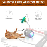 BENTOPAL Automatic Cat Toys Interactive Feather Toys, Pet Exercise Electric Toys for Indoor Cats/Kitten with Feather