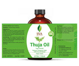 SVA Thuja Essential Oil 4oz (118ml) Premium Essential Oil with Dropper for Skincare, Hair Care, Aromatherapy and Diffuser