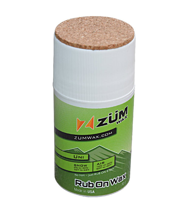 ZUMWax RUB ON WAX Ski/Snowboard - All Temperature Universal - 70 gram - INCREDIBLY FAST in ALL Temperatures!!!