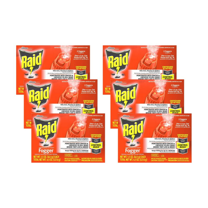 Raid Concentrated Deep Reach Fogger (Pack - 6)