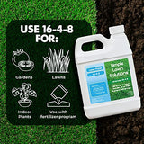 Advanced 16-4-8 Lawn Fertilizer - Liquid Lawn Food Spring & Summer Concentrated Spray - Any Grass Type- Fish and Seaweed Kelp- Balanced NPK - Simple Lawn Solutions (1 Quart)