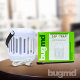 BugMD Zap Trap, Battery or USB Powered 2-in-1 Lamp and Bug Zapper with UV and LED Light, Portable Light for Indoor Spaces