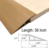 Floor-Transition-Strip Door-Threshold-Ramp 36 inch, Threshold 1/2'' ~ 3/5'', Threshold Ramps for Doorways, Wheelchair Ramp Edge-Reducer Threshold-Transition-Strip for Door/Floor (Brown)