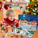 Christmas Advent Calendar 2023 Building Set, HOGOKIDS Countdown Playset 24 Collectible Surprise, 1099 PCS Christmas Toy Tree Santa Party Favors Building Block, Xmas Gift for Kids Boys Girls Ages 6-12+