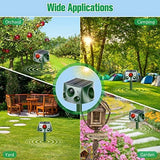 Ultrasonic Animal Repellent,2024 Upgrade 360° Cat Repellent Outdoor,Waterproof Deer Repellent Devices with Motion Sensor,Solar Animal Repeller Outdoor,Repel Dogs Bird Skunk Rabbit Squirrels Deer