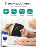 LC-dolida Sleep Mask with Bluetooth Headphones,Sleep Headphones Bluetooth Sleep Mask 3D Sleeping Headphones for Side Sleepers Best Gift and Travel Essential (Elegant Black)