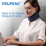 Velpeau Neck Brace -Foam Cervical Collar - Soft Neck Support Relieves Pain & Pressure in Spine - Wraps Aligns Stabilizes Vertebrae - Can Be Used During Sleep (Enhanced, Blue, Small, 2.75″)