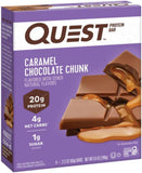 Quest Nutrition Caramel Chocolate Chunk Protein Bars, High Protein, Low Carb, Gluten Free, Keto Friendly, 12 Count (Pack of 1)