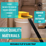 Bucket Lid Mouse Trap,Drop in The Bucket Mouse Trap,Mouse Catching Tool Indoor Outdoor,5 Gallon Bucket Compatible,Multi Catch, Auto Reset