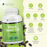 Black Seed Oil 1400mg - 180 Softgels, 3 Month Supply - Cold Pressed Nigella Sativa - Rich in Omega 6, 9 & TQ, Black Cumin Seed Oil, Antioxidant for Immune Support, Joints and Digestion, Non-GMO