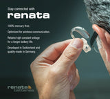 Renata Size 13 Zinc Air 1.45V Hearing Aid Battery - Designed in Switzerland (120 Batteries)