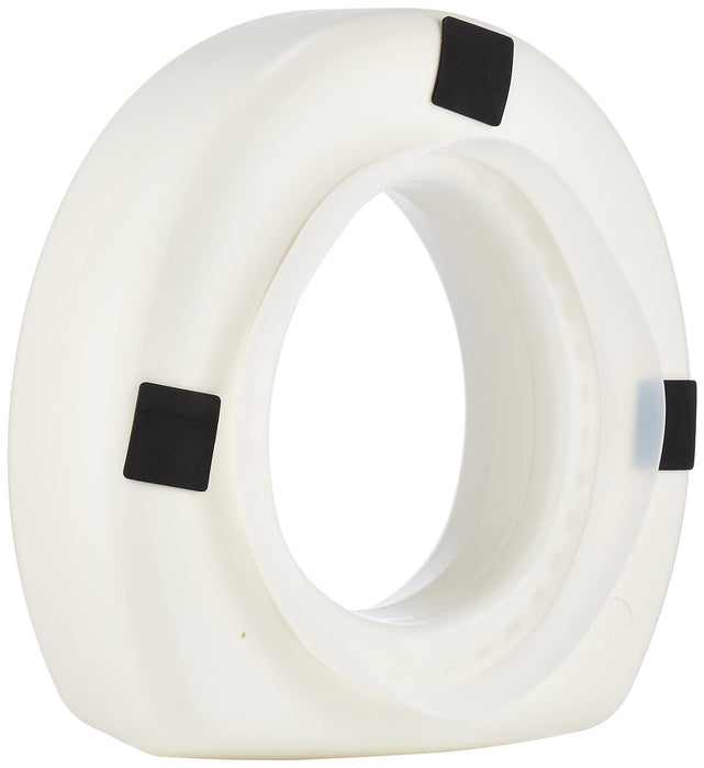 HealthSmart Raised Toilet Seat Riser That Fits Most Standard (Round) Toilet Bowls for Enhanced Comfort and Elevation with Slip Resistant Pads, FSA HSA Eligible, 15.7 x 15.2 x 6.1"