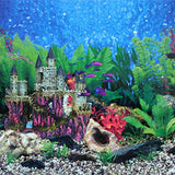 PINVNBY Aquarium Resin Castle Decoration Fish Tank Driftwood Castle Cave Hideouts House Plants Supplies Accessories(Purple)