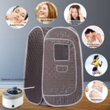 Portable Sauna Tent, Foldable One Person Full Body Spa for Detox Therapy Without Steamer - Dark Grey