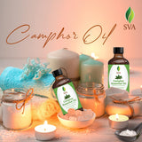 SVA Organics Camphor Essential Oil (118 ml)- 100% Pure and Natural Therapeutic Grade Essential Oil | Perfect for Aromatherapy, Relaxation,Skin (4 Ounce)
