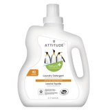ATTITUDE Laundry Detergent, EWG Verified, Plant and Mineral-Based Formula, HE Compatible, Vegan and Cruelty-free Household Products, Citrus Zest, 40 Loads, 67.6 Fl Oz