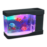 Lightahead® Artificial Mini Aquarium A Sensory Multi Colored LED Swimming Fish Tank with Bubbles