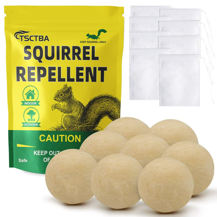 TSCTBA Squirrel Repellent Outdoor, Chipmunk Repellent Outdoor, Squirrel Deterrent, Chipmunk Deterrent, Squirrels Repellant for Bird Feeders/Attic, Keep Squirrel Away for Garden/Plant-8P