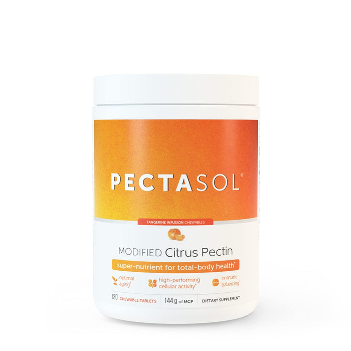 EcoNugenics PectaSol Modified Citrus Pectin for Total-Body Health & Optimal Aging - Daily Super-Nutrient for High Performing Cells - 120 Chewable Tablets