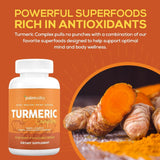 Paleovalley - Organic Turmeric Complex - Full Spectrum Organic Turmeric with Health-Supportive Superfoods - 3 Pack (168 Veggie Capsules) - Support Joints, Immunity, Brain and Heart Health