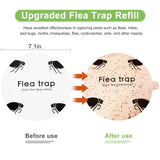 KILSACO Flea Trap 2 Packs - Premium Flea Traps, Natural and Child-Friendly Indoor Flea Control for Your Home with 5 Glue Disc Refills and 5 Lightbulbs