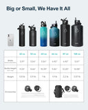 BUZIO Vacuum Insulated Stainless Steel Water Bottle 64oz (Cold for 48 Hrs/Hot for 24 Hrs) BPA Free Double Wall Travel Mug/Flask for Outdoor Sports Hiking, Cycling, Camping, Running