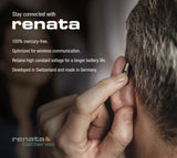 60 Renata Maratone Hearing Aid Batteries Size: 312