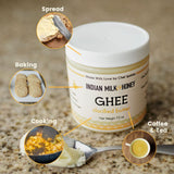 Classic Ghee Butter, Grass-Fed by Indian Milk & Honey, 44 oz with 264 Servings Each | Handmade & Locally Sourced Ghee Clarified Butter | Lactose, Gluten & Casein Free | Ghee in Recyclable PET Jars