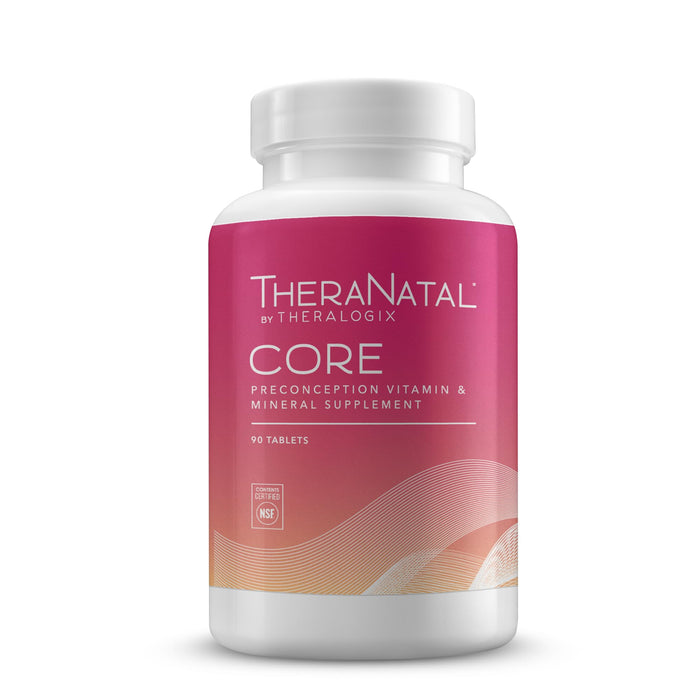 TheraNatal Core Preconception Prenatal Vitamin (90 Day Supply) | Prenatal Fertility Supplements for Women Trying to Conceive | NSF Certified